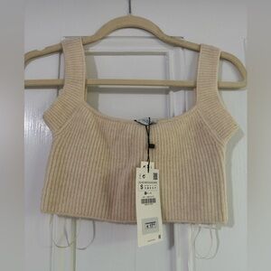 Zara cropped sweater tank top